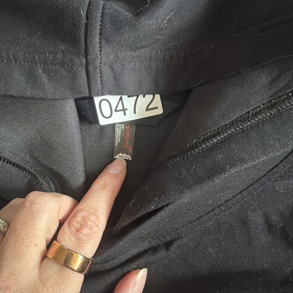 Free People FP Movement Playing Games Small Crop Hoodie Black Oversized - Picture 3 of 4